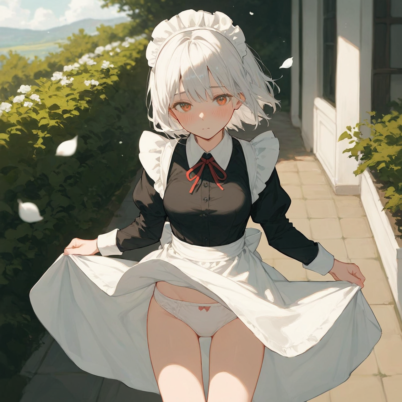 風のいたずらメイドさん