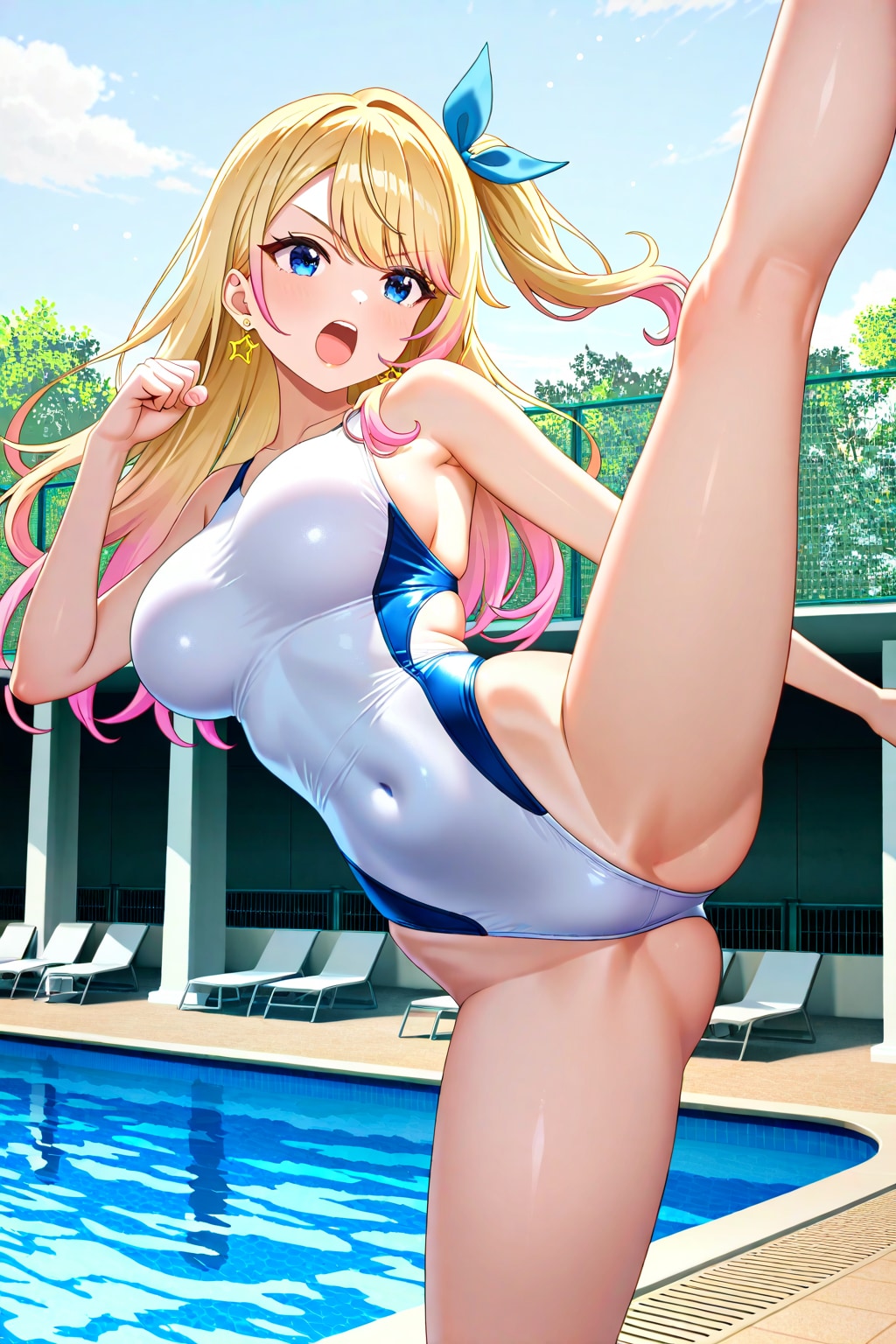 ナミちゃんのハイレグハイキック