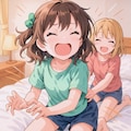 くすぐられてる小さな女の子 8枚目