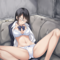 sleeping, abandoned house, white lingerie 5枚目