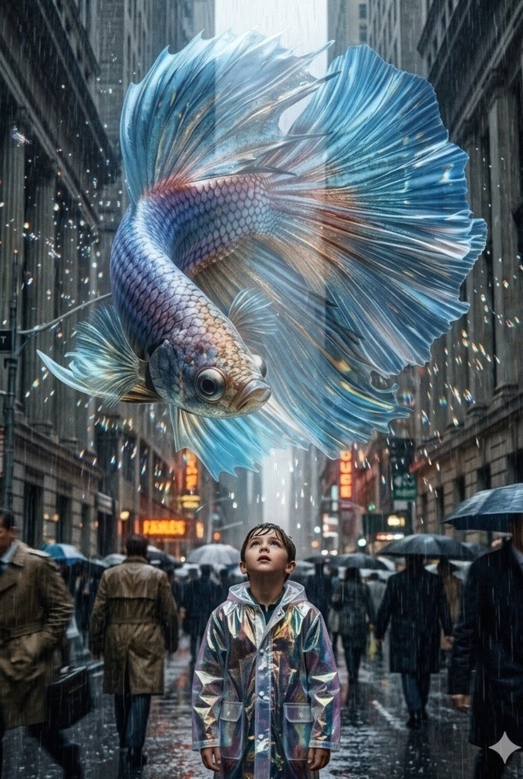 雨の街