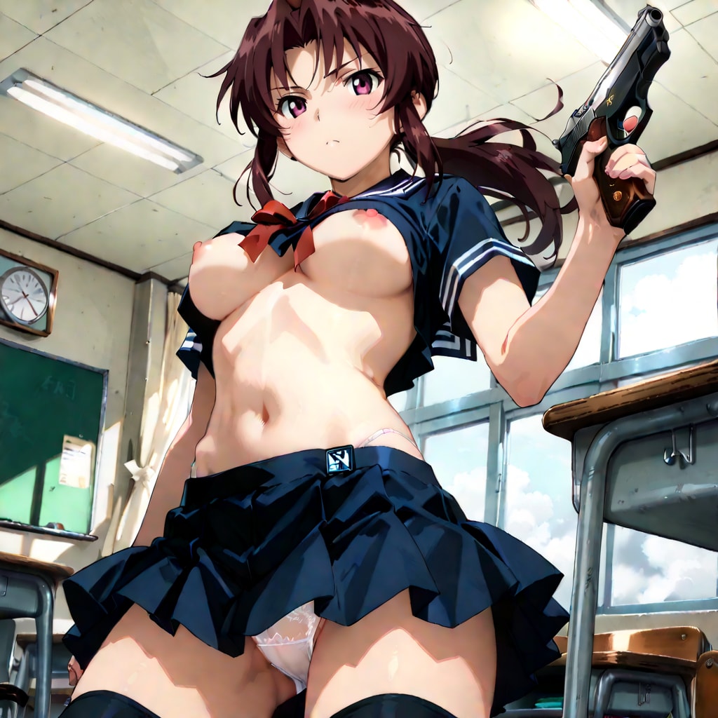 拳銃少女（ブラ無し）