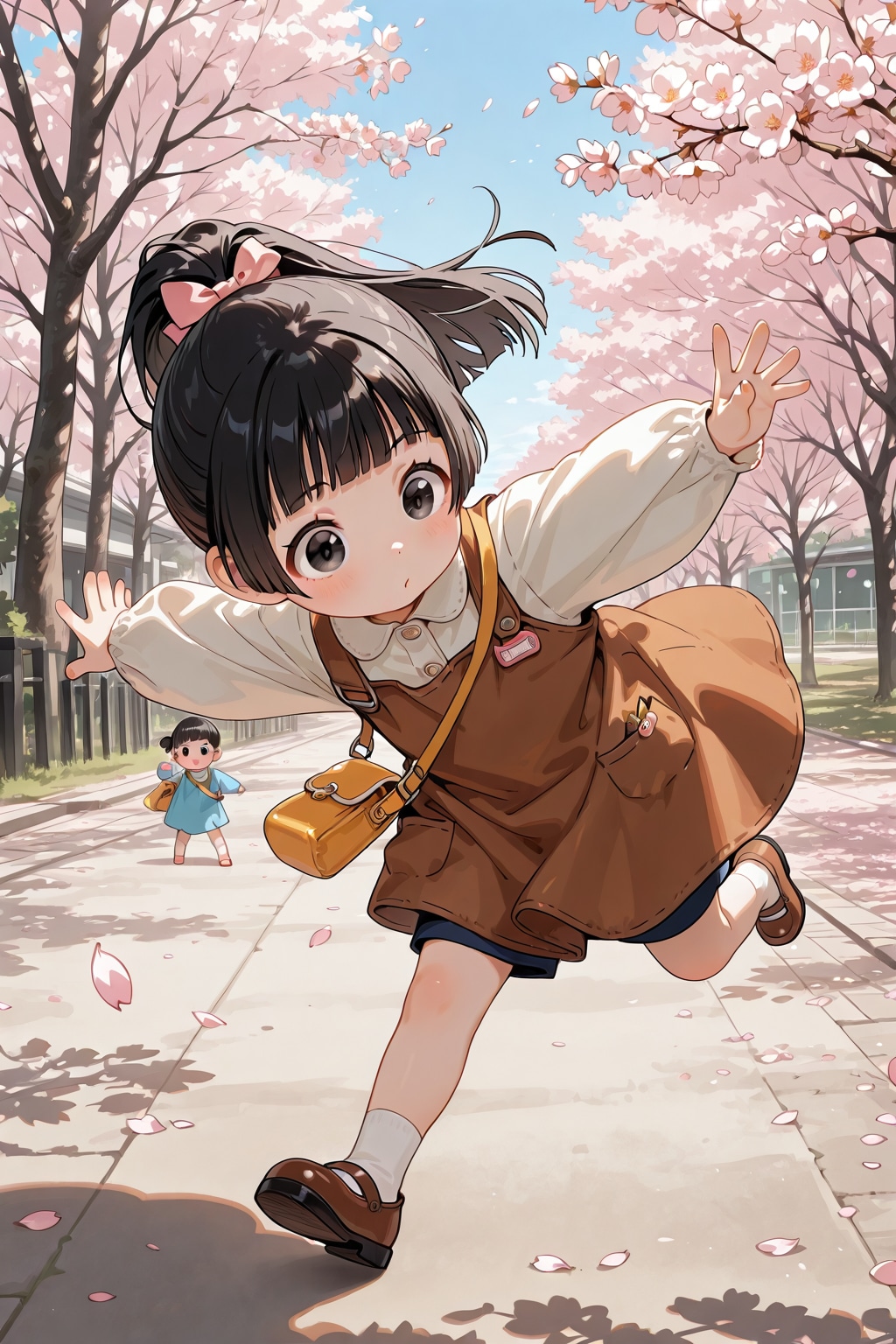 入学式に向かう女児