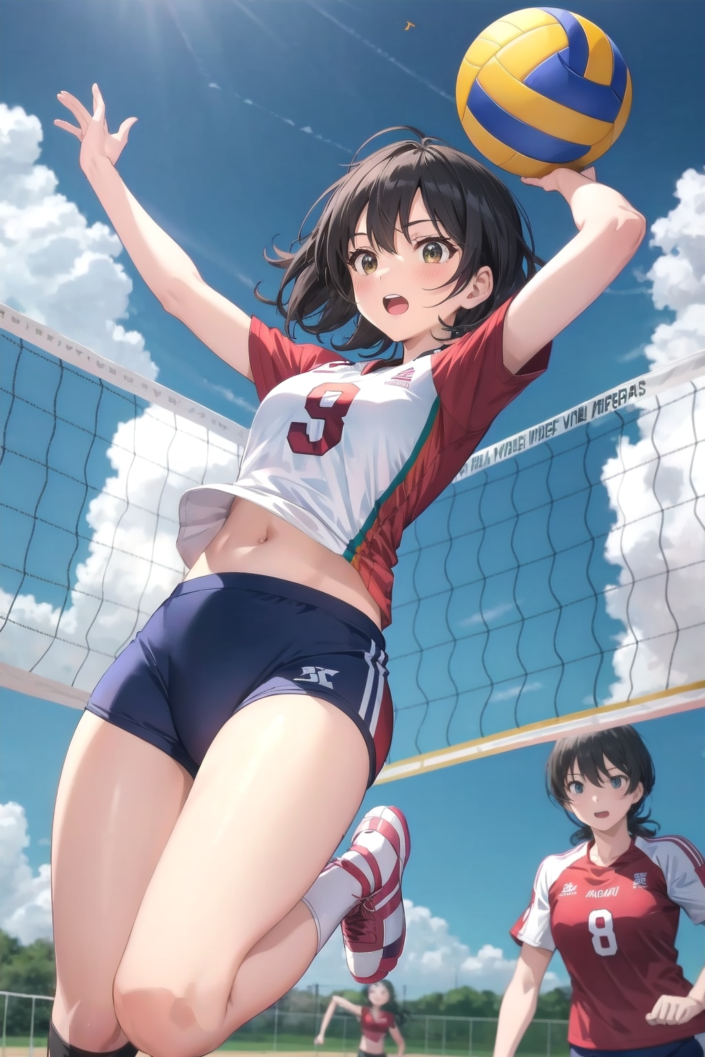 バレーボールでタッチネット