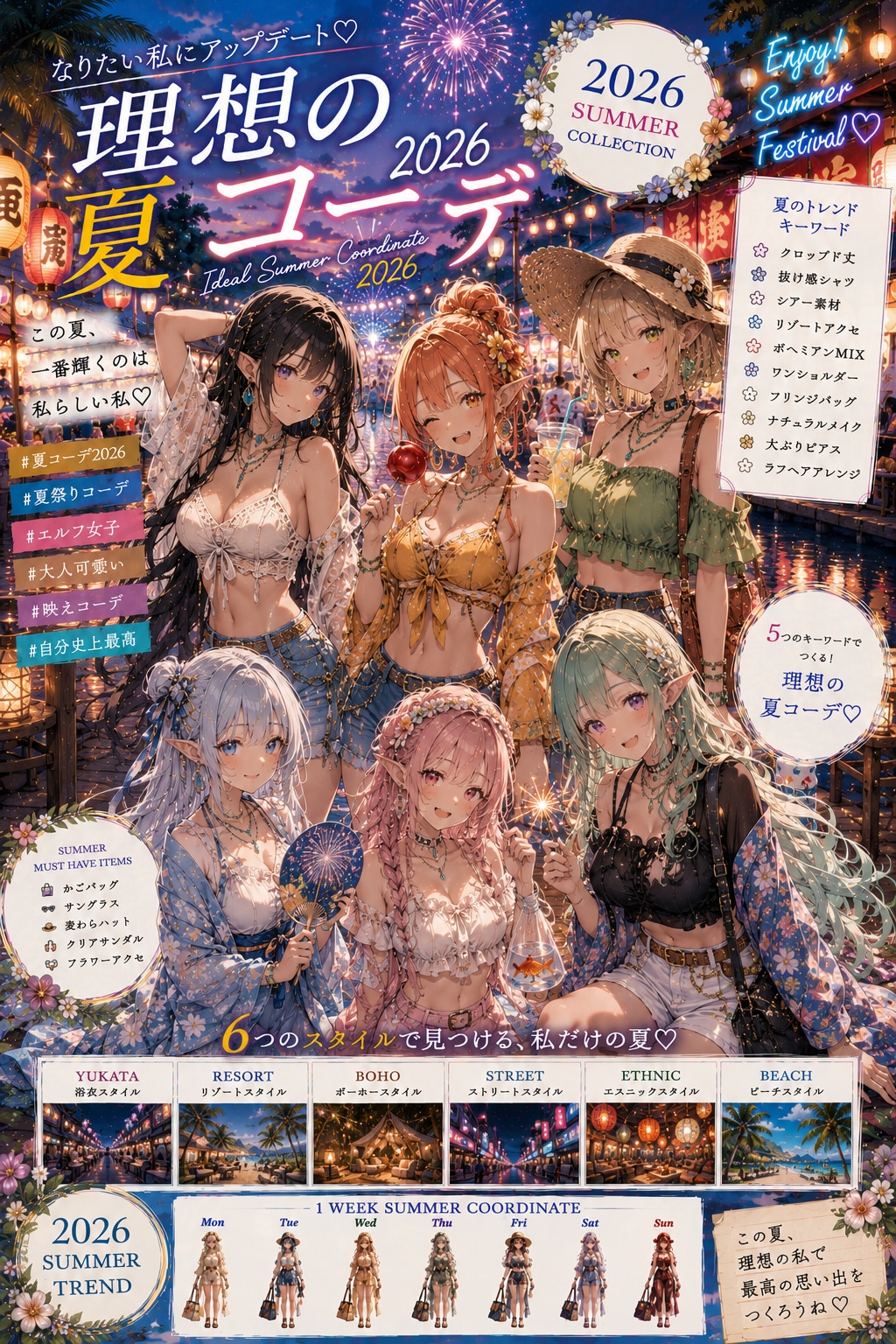 夏祭りのファッションコレクション2026