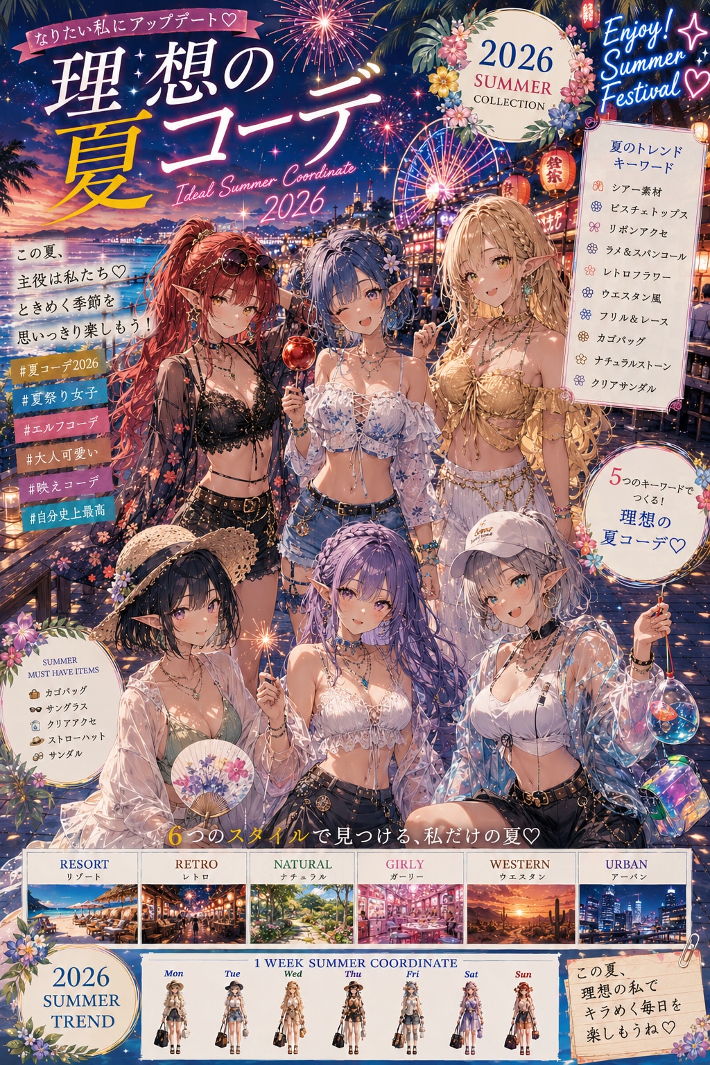夏祭りのファッションコレクション2026