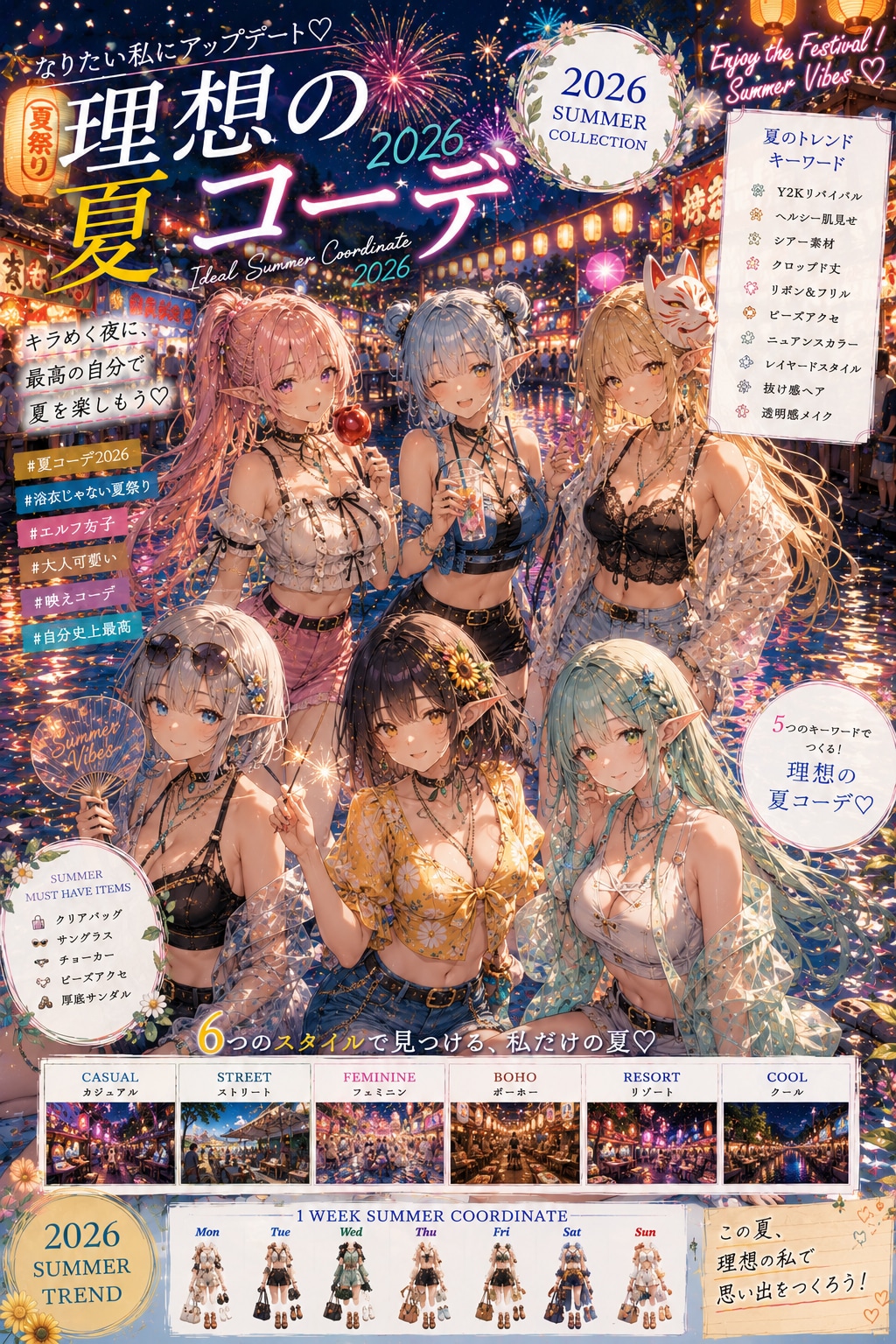 夏祭りのファッションコレクション2026