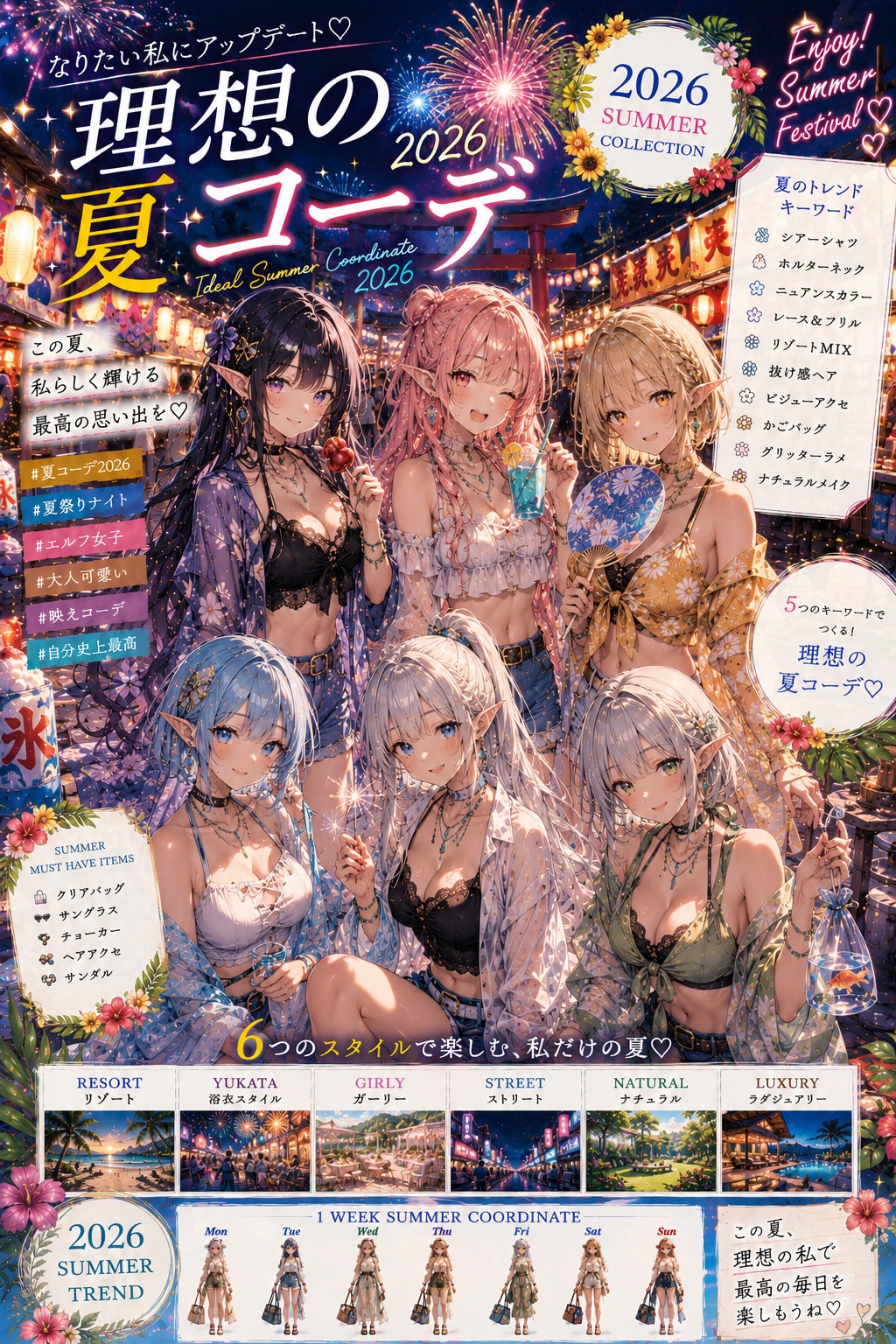夏祭りのファッションコレクション2026