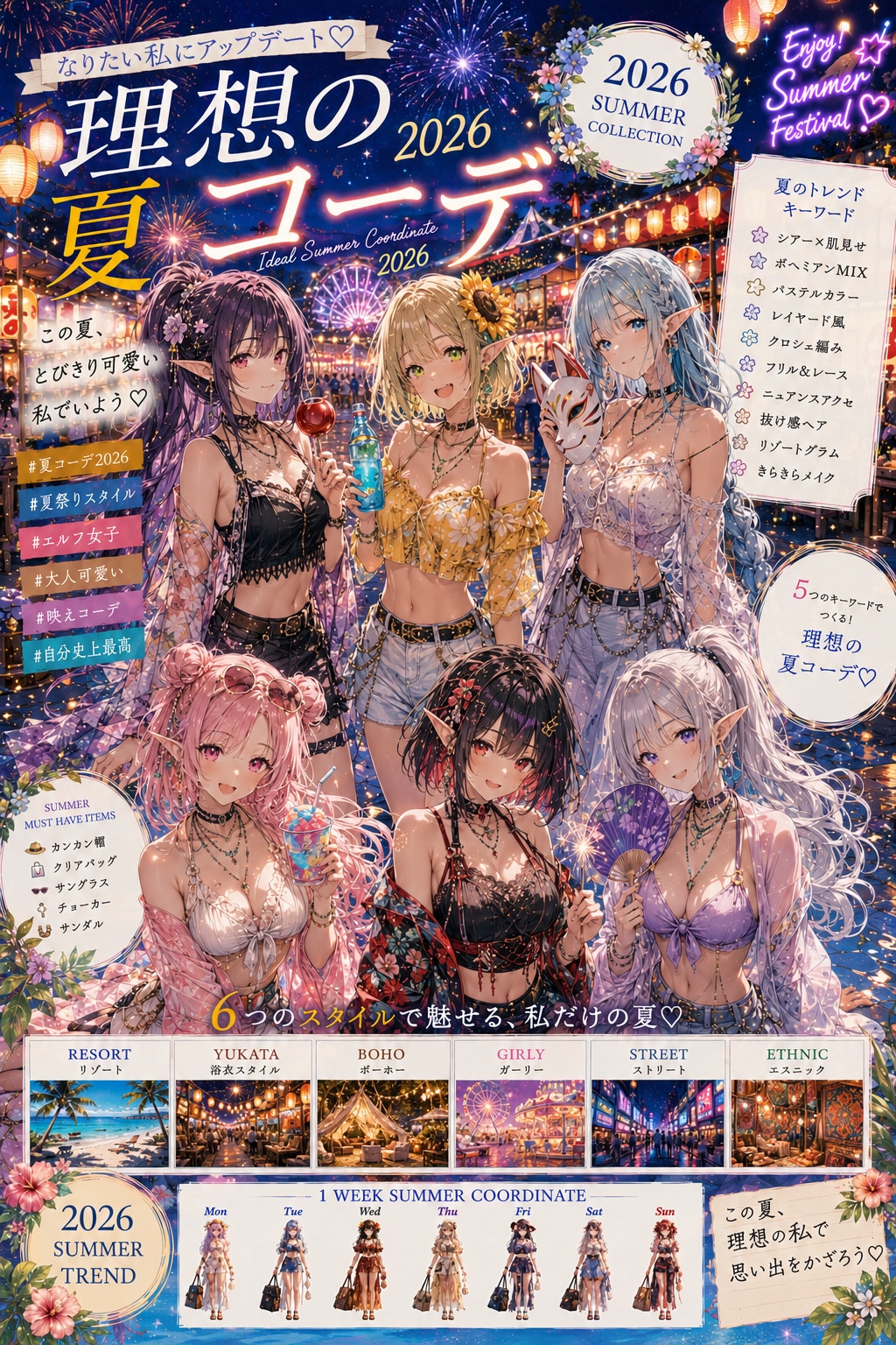 夏祭りのファッションコレクション2026