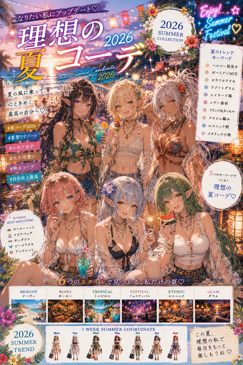 夏祭りのファッションコレクション2026
