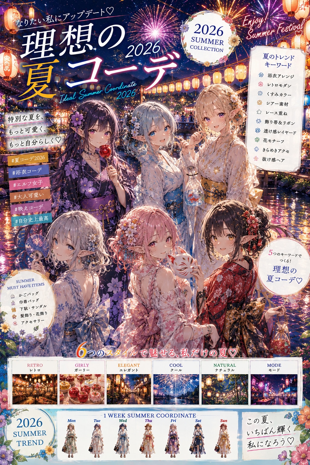 夏祭りのファッションコレクション2026