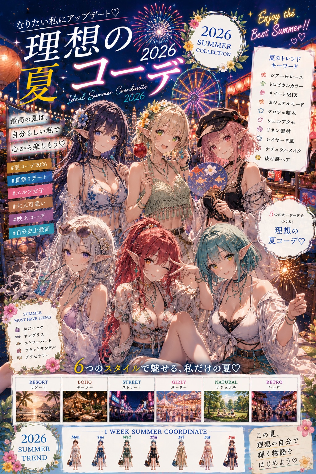 夏祭りのファッションコレクション2026