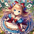 トランプとバラの花畑 3枚目