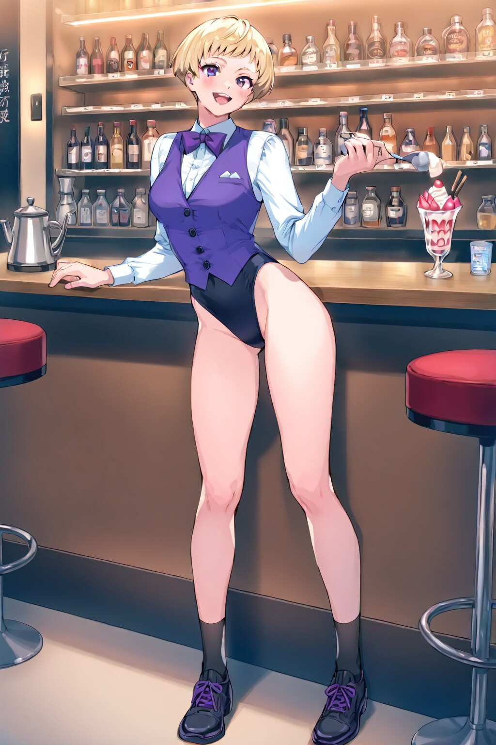 ハイレグバーオーナージャクリーン・ホットローの国民の文学バー六本木店給仕
