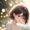 眼鏡女子 楓のウェディングドレス 12枚目
