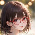 眼鏡女子 楓のウェディングドレス 6枚目