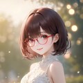 眼鏡女子 楓のウェディングドレス 3枚目