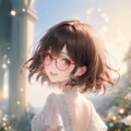 眼鏡女子 楓のウェディングドレス 5枚目
