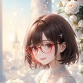 眼鏡女子 楓のウェディングドレス 10枚目