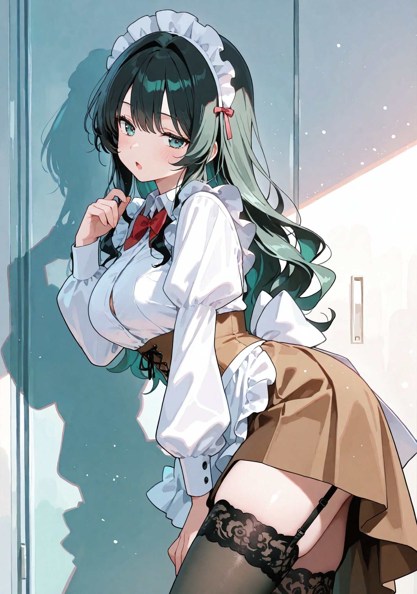 流し目メイドさん