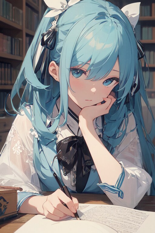 初音ミク　読書 | の人気AIイラスト・グラビア