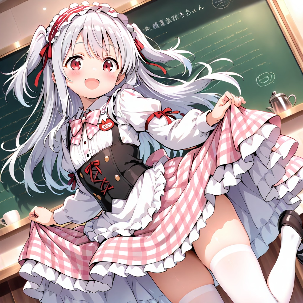 白ニーハイ×ウエイトレス