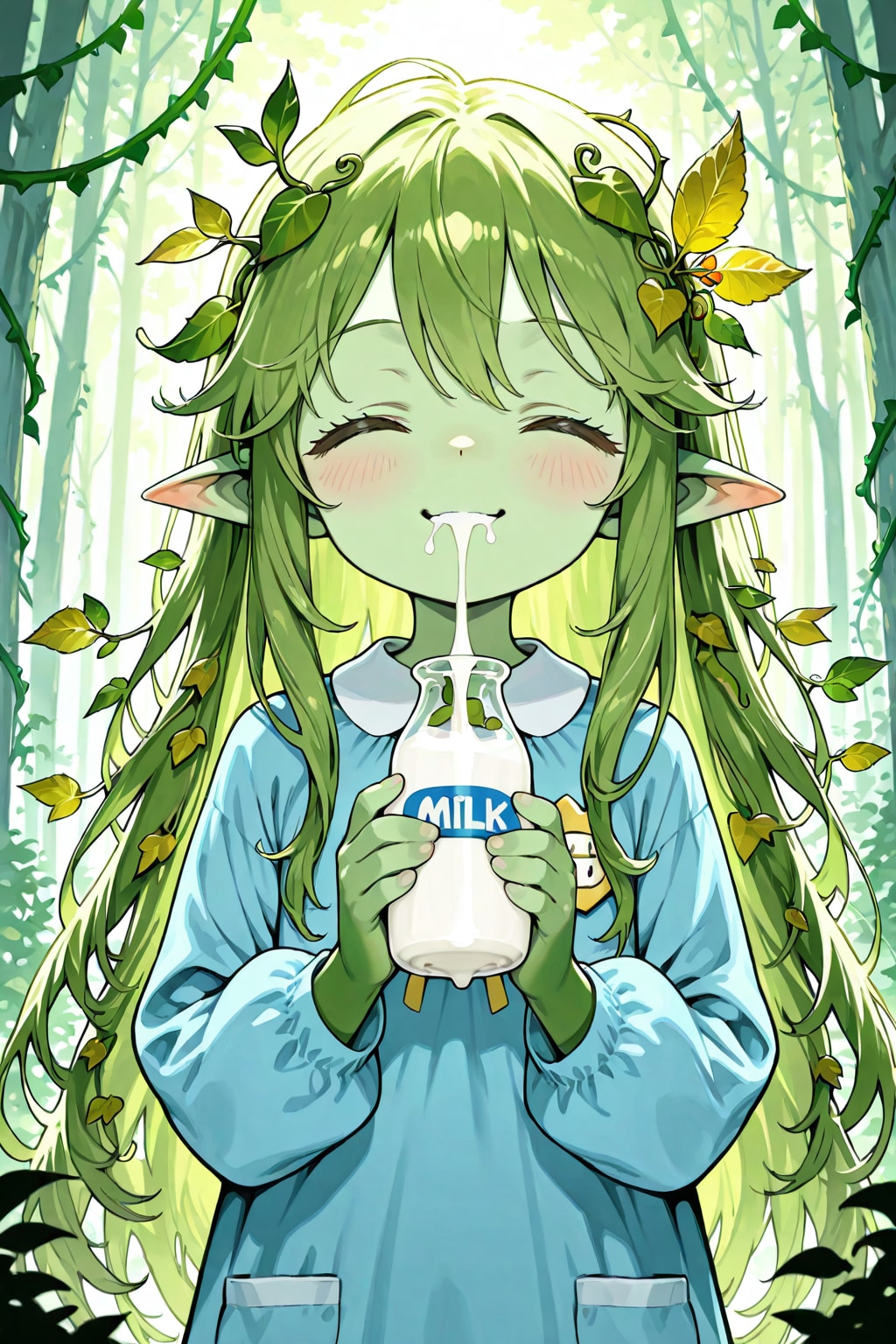 ミルク飲みドリアード園児