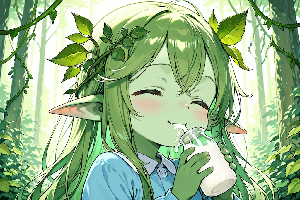 ミルク飲みドリアード園児