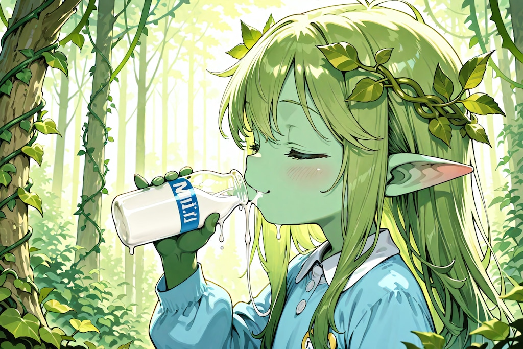 ミルク飲みドリアード園児