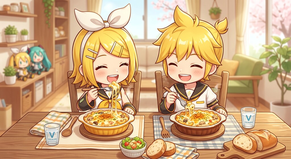 今日のお昼はマカロニグラタンです