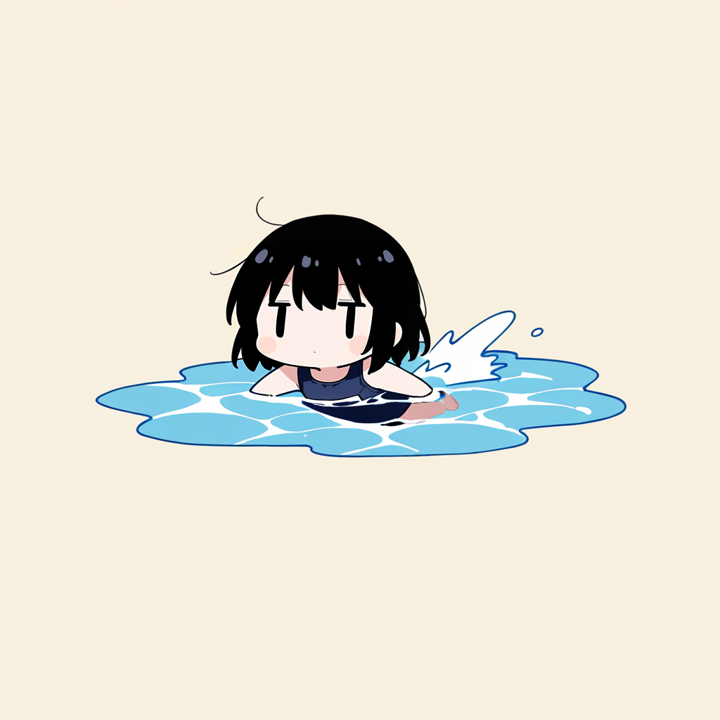 泳いでみた