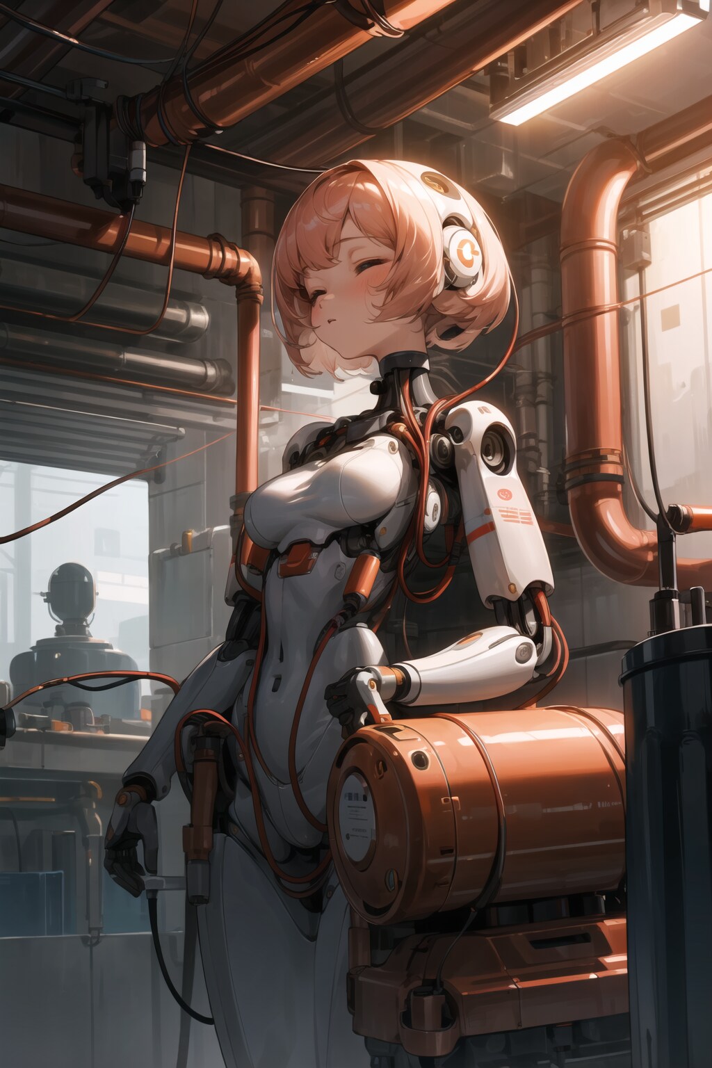充電中のヒューマノイド少女2