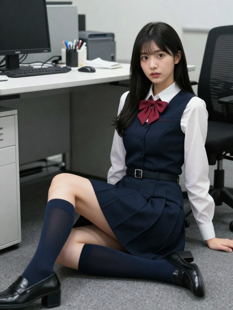 【８枚】早朝の始業前のオフィス