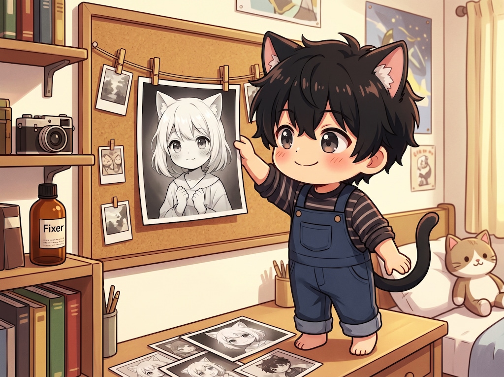 白黒だけど♡