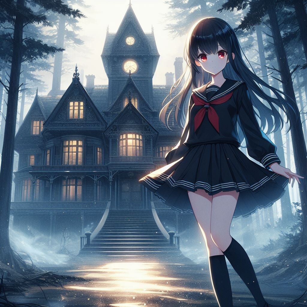 怪しい館と少女