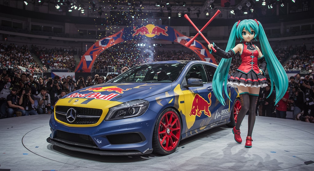 レッドブルメルセデスベンツと初音ミク