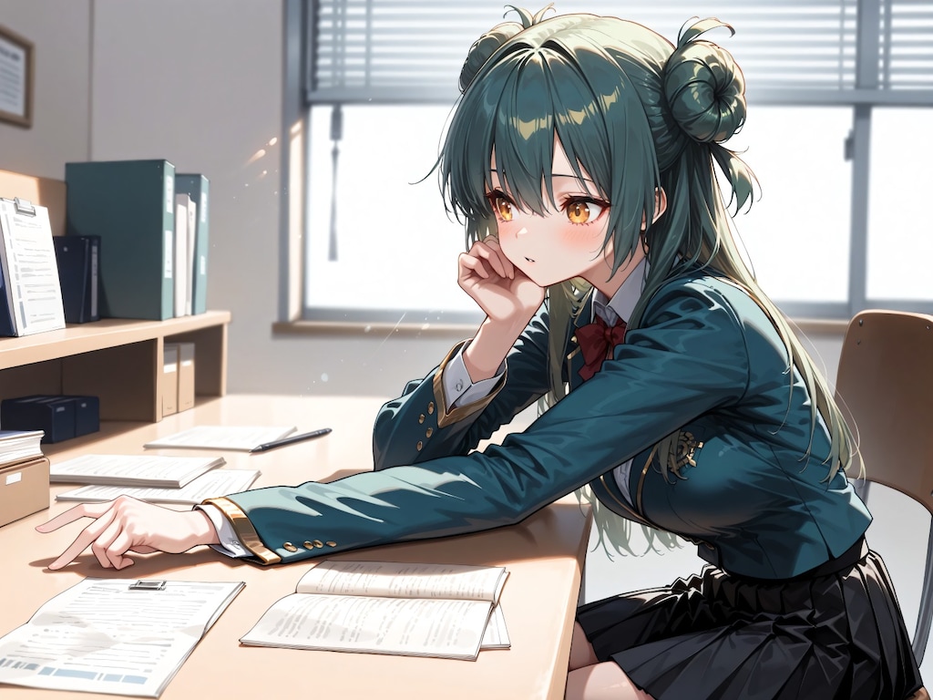 疲れ気味の生徒会長パイナップルリリー