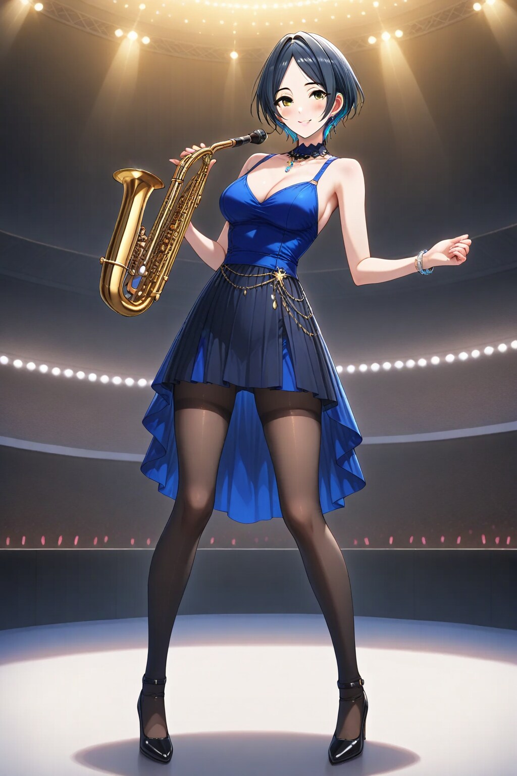 Nano-Banana生成テスト　元画像は「速水奏ちゃんがサクソフォーンを・・・」