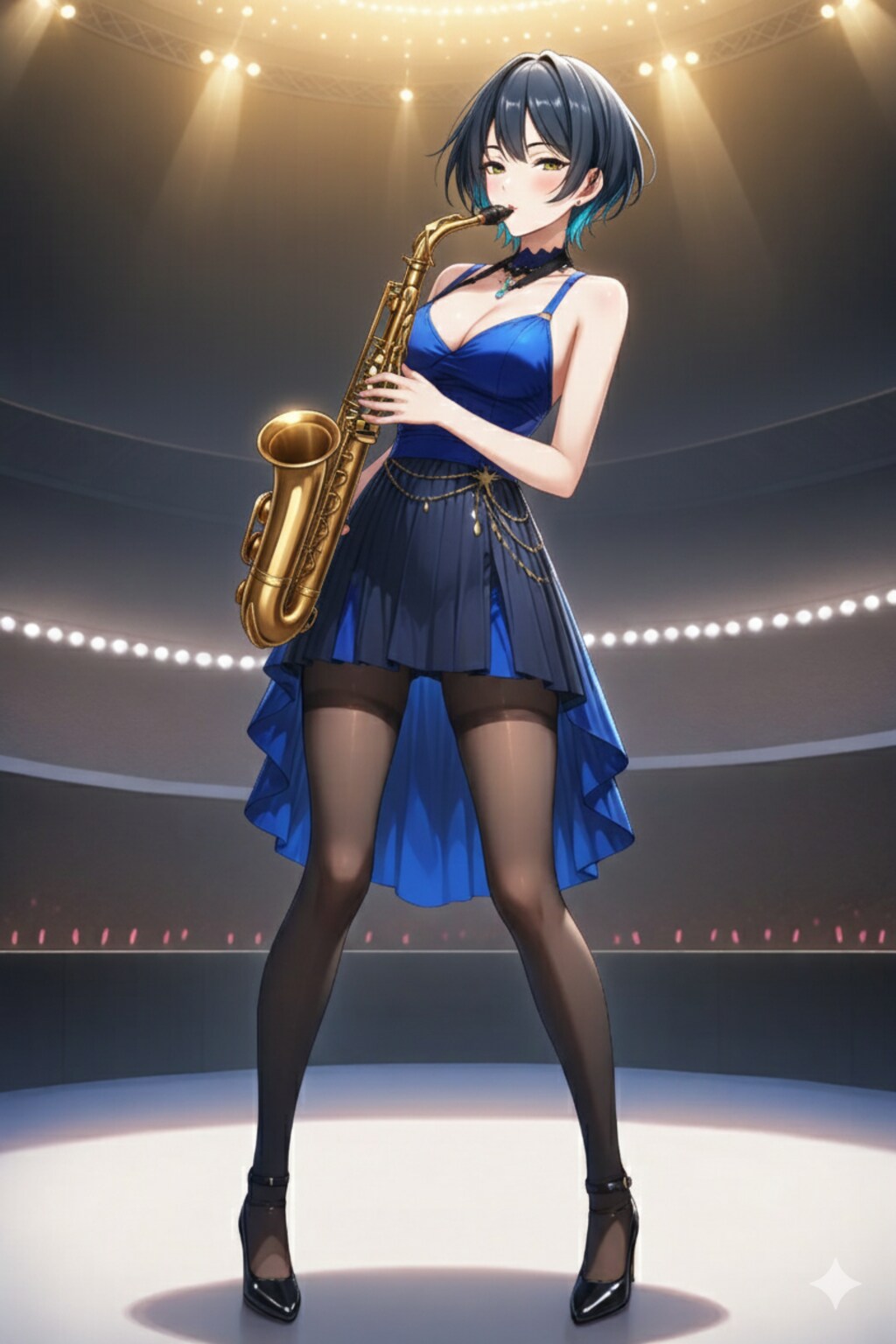 Nano-Banana生成テスト　元画像は「速水奏ちゃんがサクソフォーンを・・・」