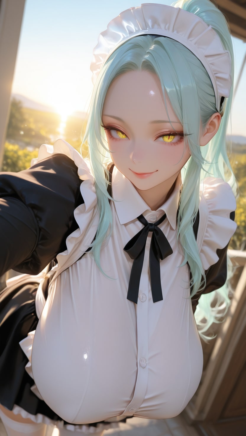 こんにちは。メイド長の更科アオコです。 | の人気AIイラスト・グラビア