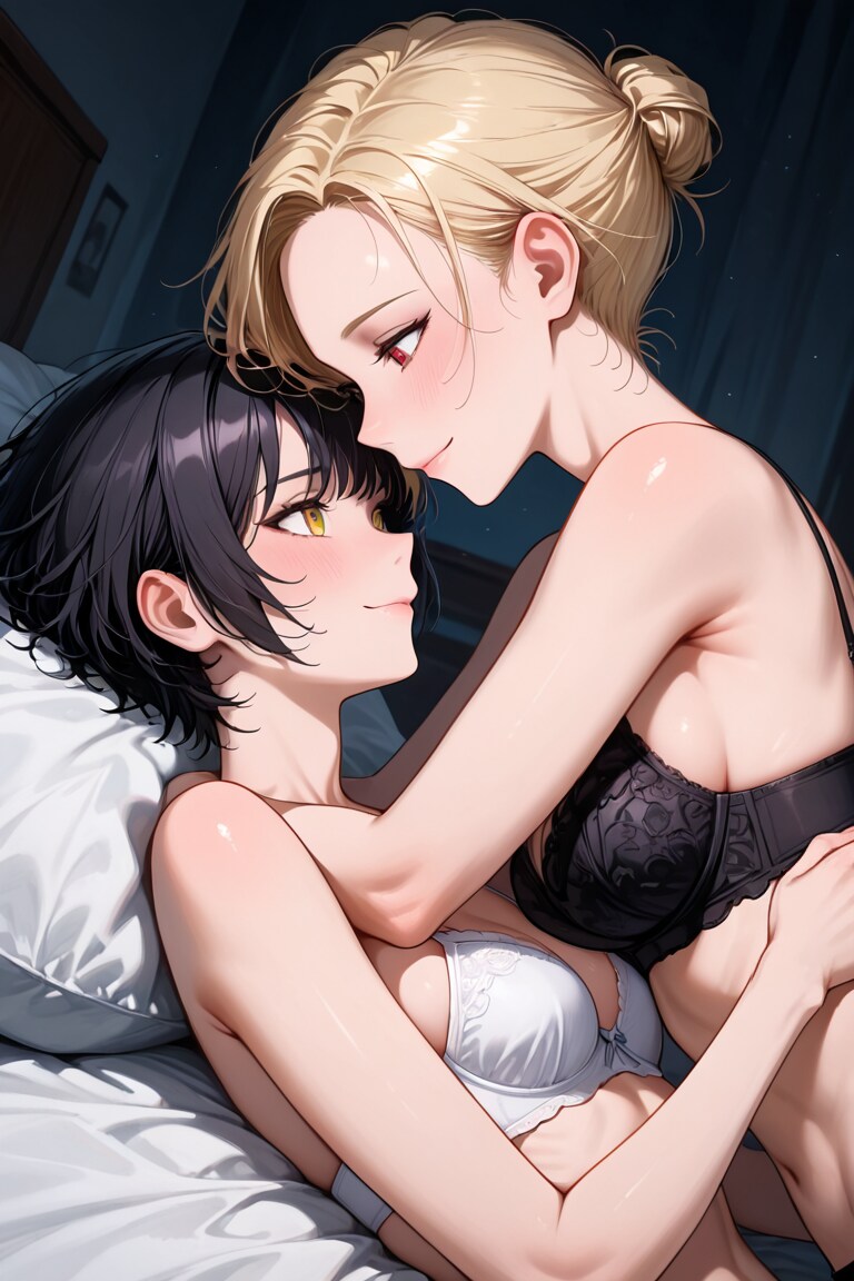レズ白下着ＶＳ黒下着