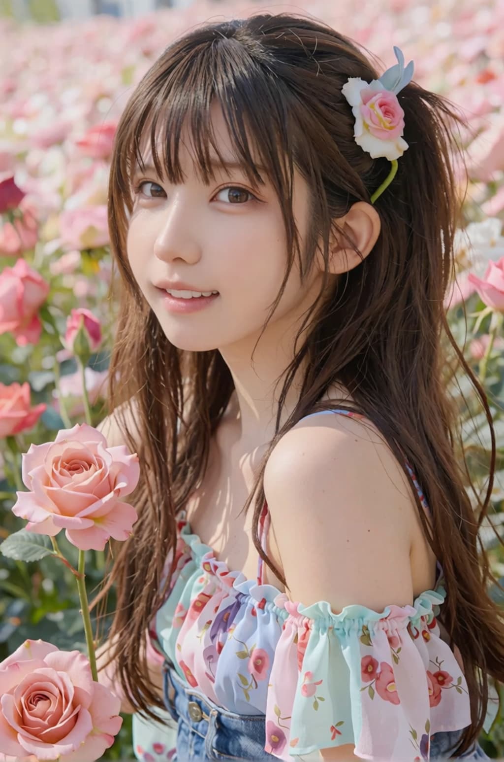 Rose flower Girl
