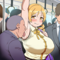 電車で脇を舐められる 4枚目
