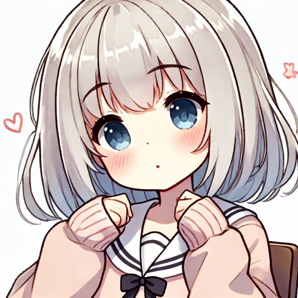 白髪の可愛い女の子【155】 | の人気AIイラスト・グラビア