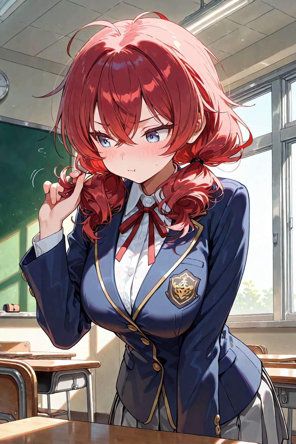 髪の毛イジイジ