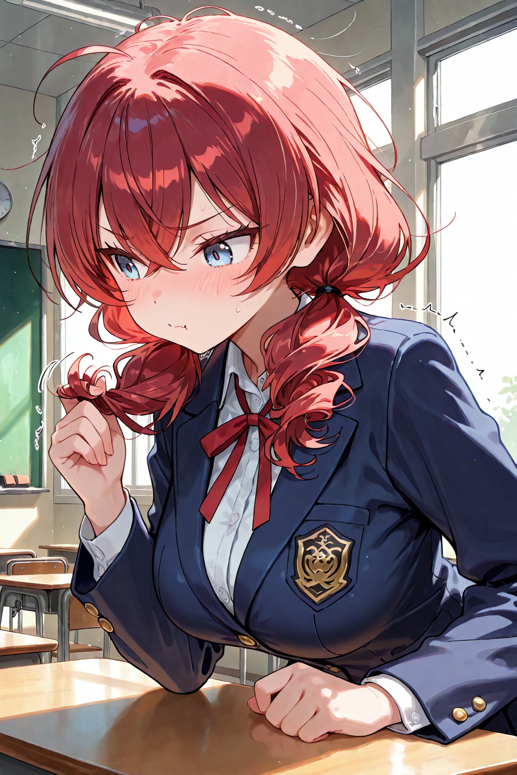 髪の毛イジイジ