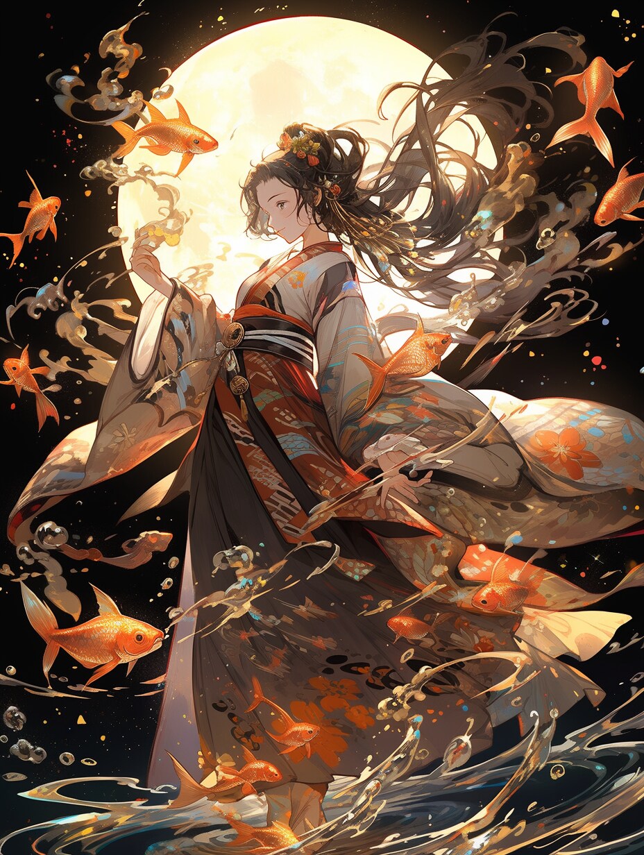 月夜を泳ぐ