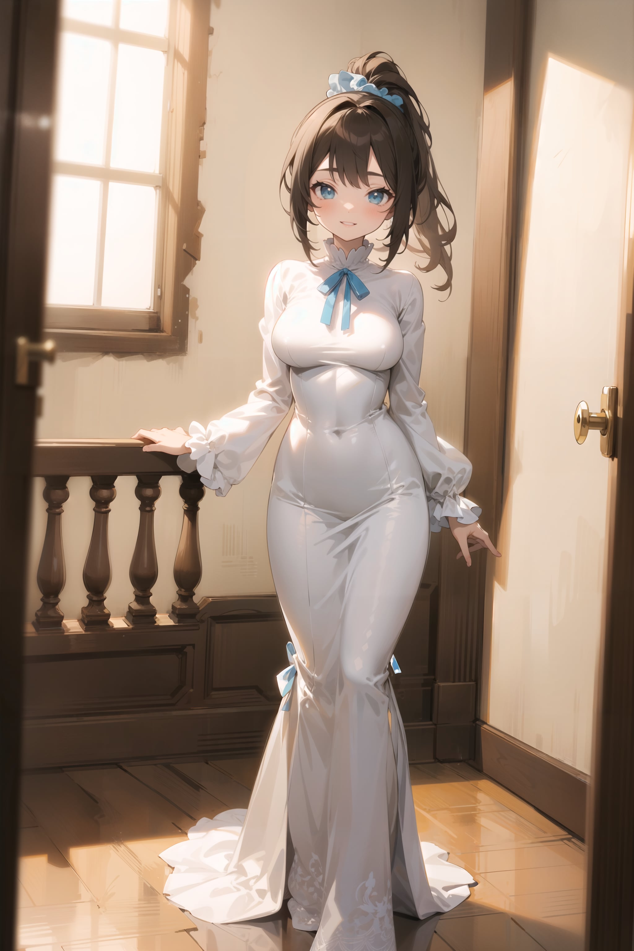 純白のマーメイドラインドレス