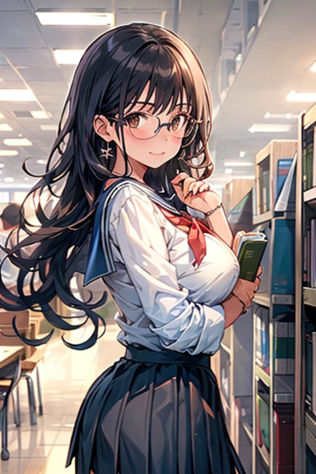 図書委員の仕事中