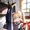 脚を高く上げて白パンツ丸見え♡ 3枚目